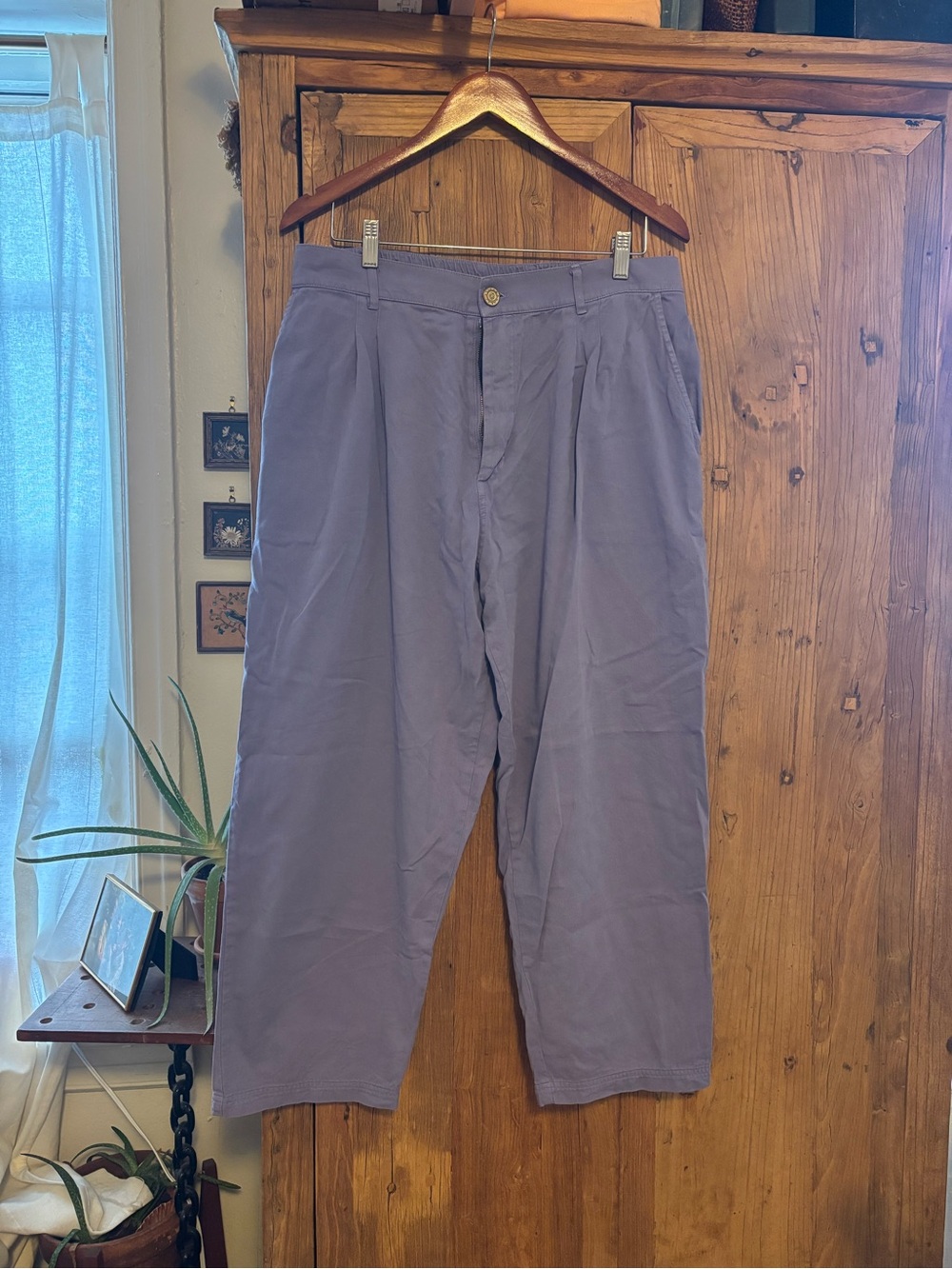 Big Bud Press Lavender Relaxed Pleated Trousers